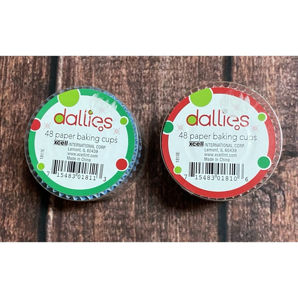 Dallies Christmas Standard Baking Cups/Liners Lot Of 2 (48 ct. Per Pack) New
